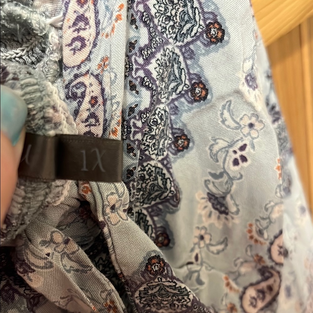 Nevena Rae Light Blue Paisley Patterned Jumpsuit - Picture 3 of 15